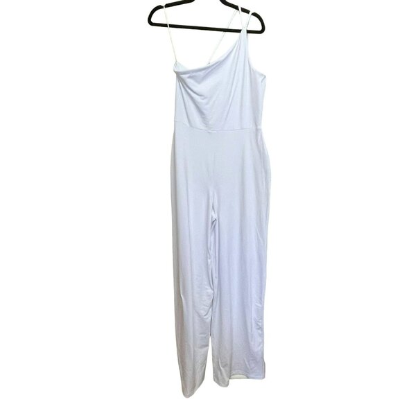 Susana Monaco Jumpsuit White One-Shoulder Strappy Stretch Jersey Size XL NWT - Picture 2 of 8